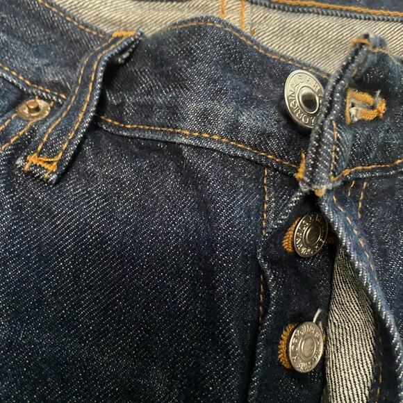 Re/Done Relaxed Cropped Ankle frayed blue Jeans size 25 - Picture 10 of 13